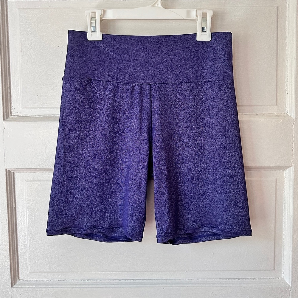 3/$20💥 NWT Raisins Swimsuit Bottom Shorts High Waist Biker Shimmer Purple‎ M